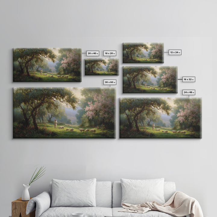 Garden Of Peace | Framed Canvas Print | Christian Wall Art | Christian Art Canvas | Jesus Painting | Modern Christian Art | Christian Chris