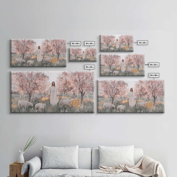 Blossoms Of Grace, Framed Canvas Print, Christian Art Canvas, Christian Wall Art, Jesus Painting, Christian Art, Christian Christmas Decor