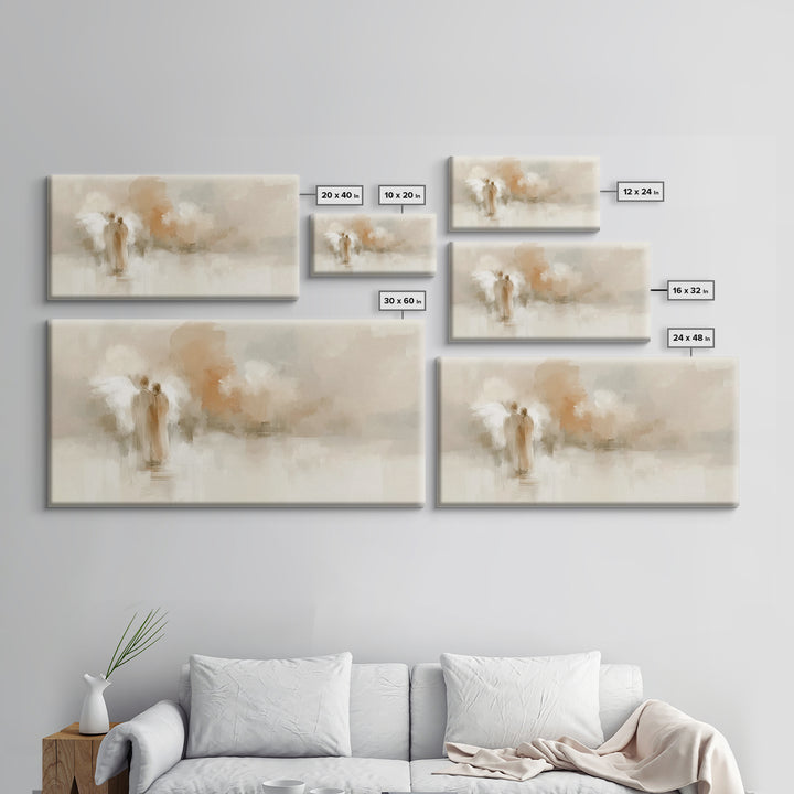 Heavenly Whispers | Framed Canvas Print | Christian Art Canvas | Minimalist Christian Art | Abstract Christian Art | Christian Wall Art