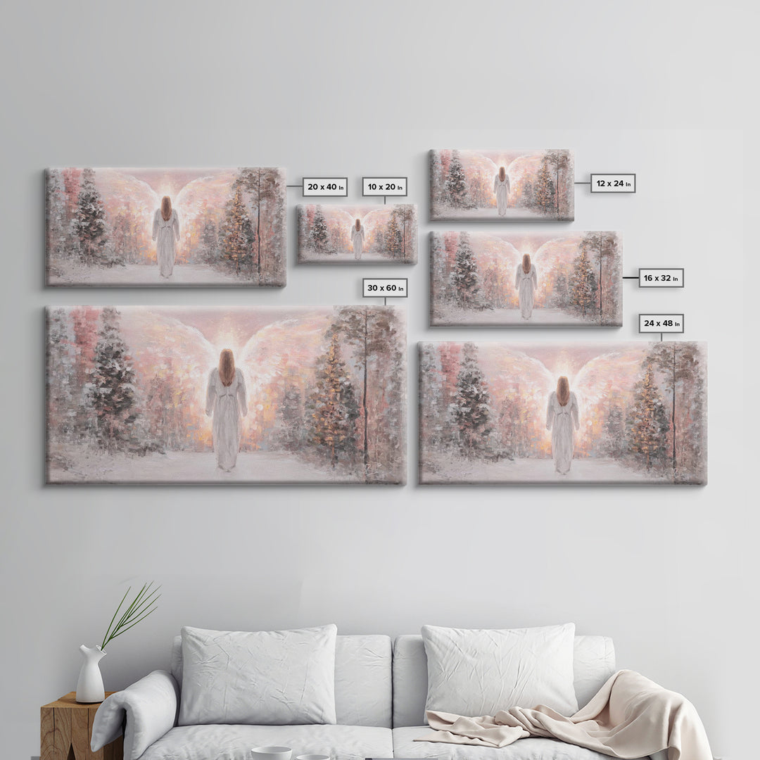 Radiant Messenger | Framed Canvas Print | Christian Wall Art | Angel Art | Christian Art Canvas | Christmas Art | Unique Christian Art