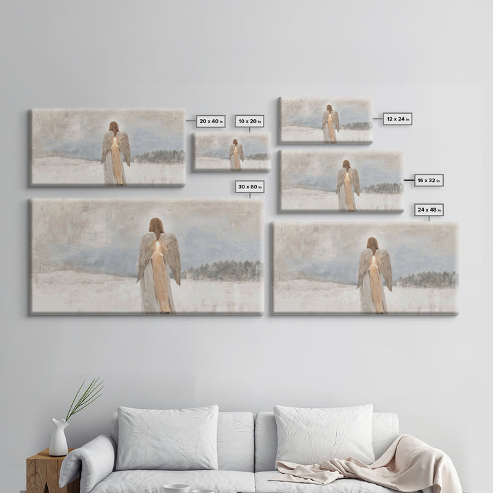 Angel Of Stillness | Framed Canvas Print | Christian Art Canvas | Minimalist Christian Art | Christian Wall Art | Subtle Christian Art | Ch