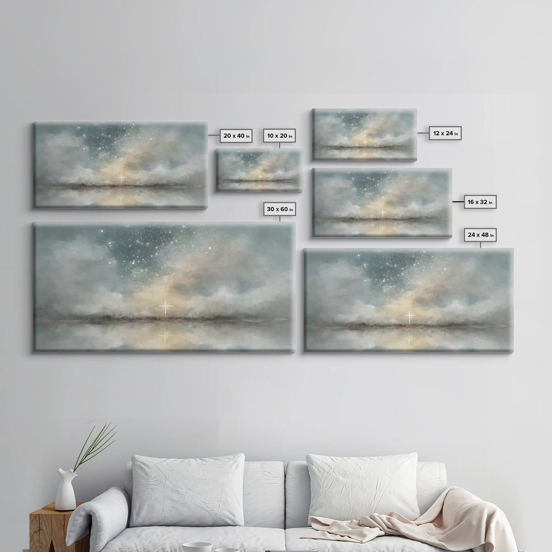 Star Of Peace, Framed Canvas Print, Christian Wall Art, Christmas Art, Christian Art Canvas, Abstract Christian Art, Christian Christmas De