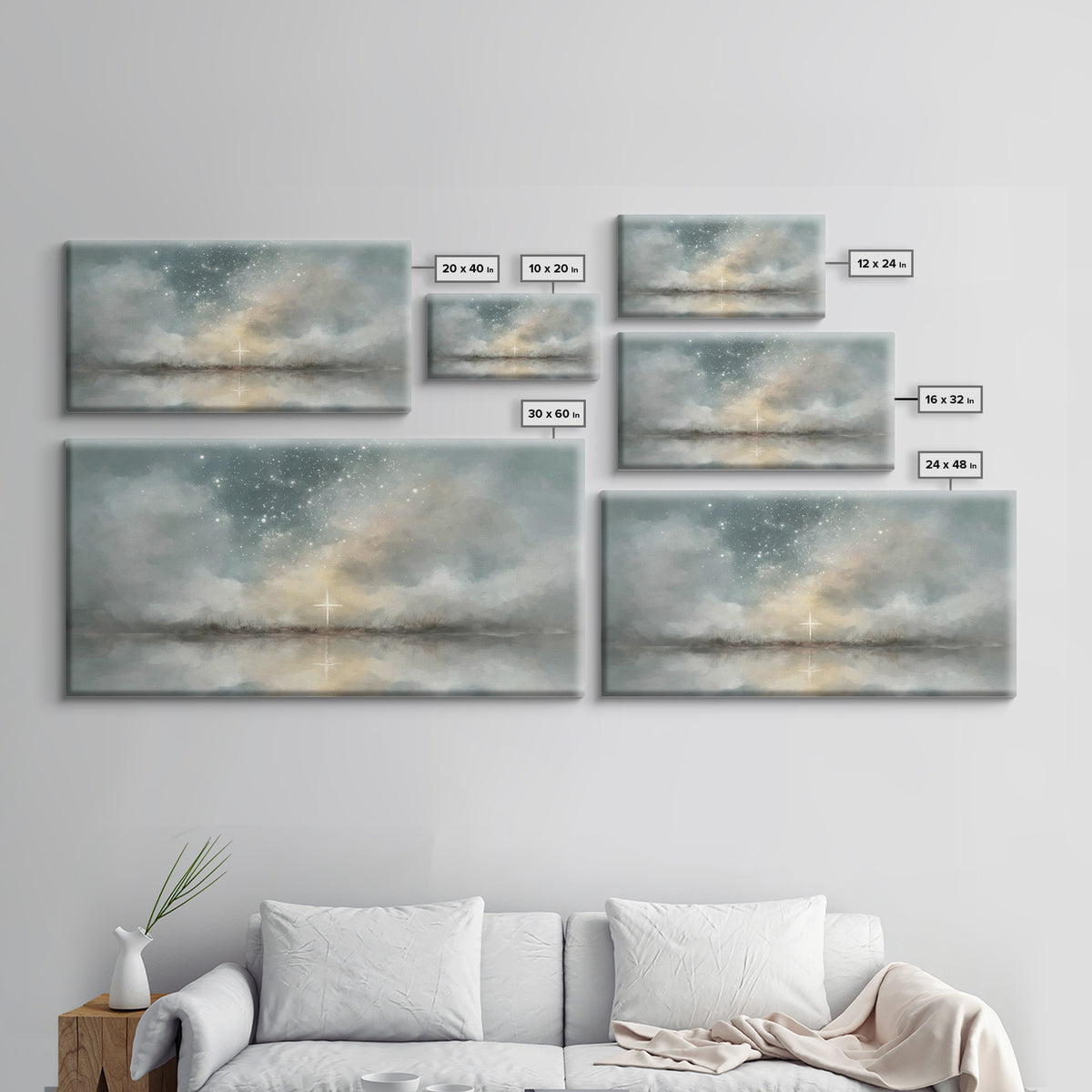 Star Of Peace, Framed Canvas Print, Christian Wall Art, Christmas Art, Christian Art Canvas, Abstract Christian Art, Christian Christmas De
