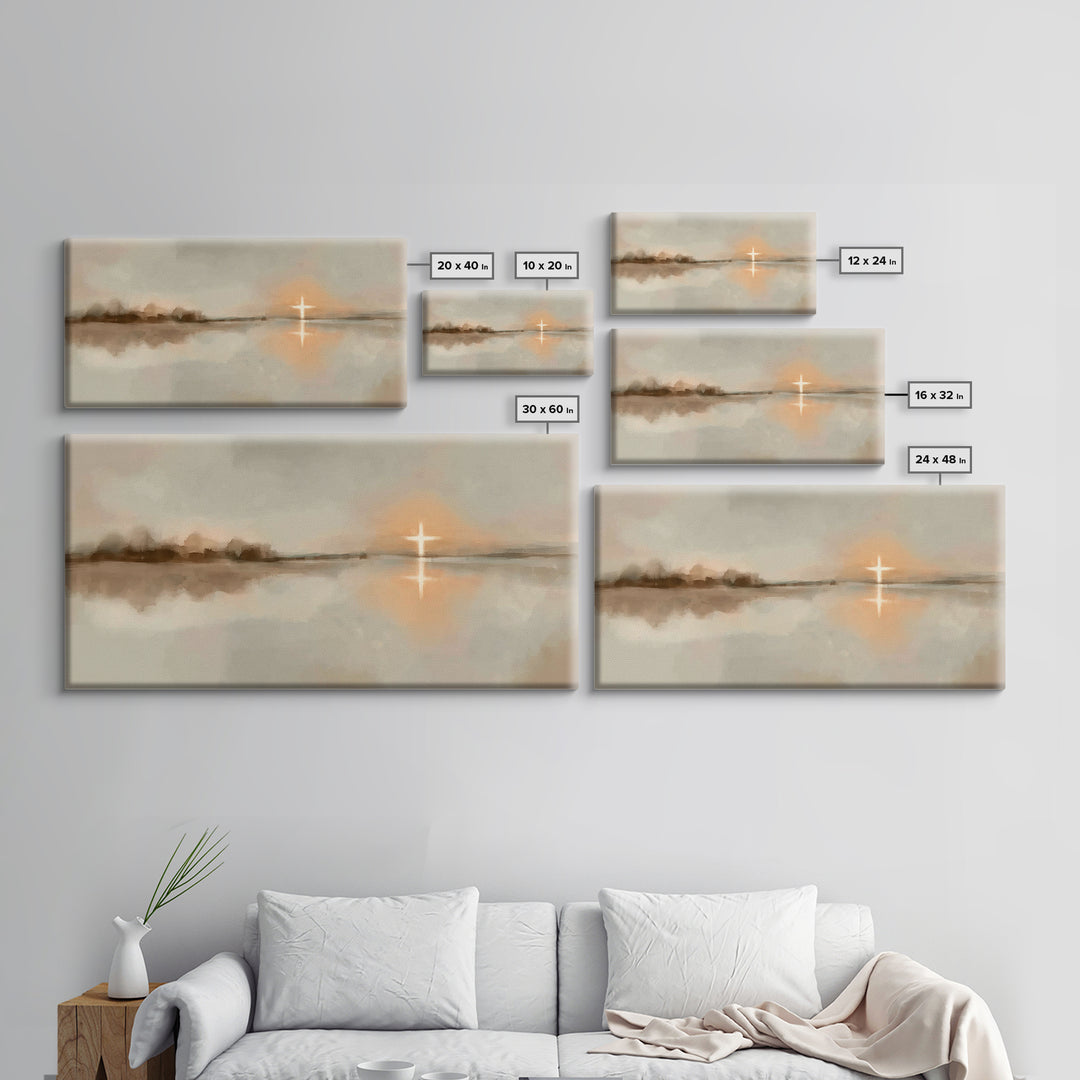 Horizon Of Hope | Framed Canvas Print | Christian Christmas Art | Christian Art Canvas | Modern Christian Art | Christian Wall Art | Christ
