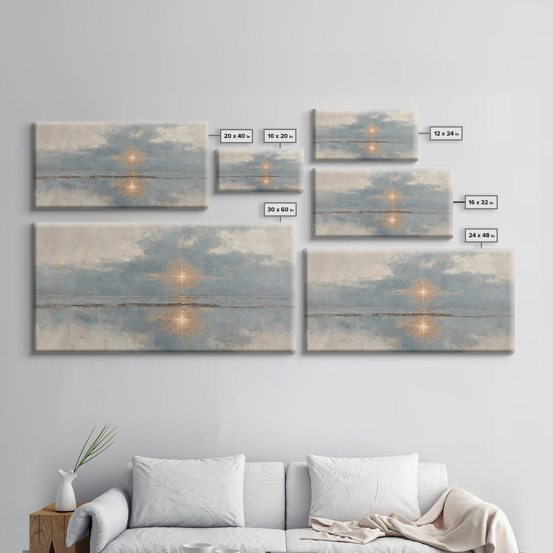Guiding Star Glow, Framed Canvas Print, Christian Wall Art, Christian Art Canvas, Christmas Art, Subtle Christian Art, Christian Christmas