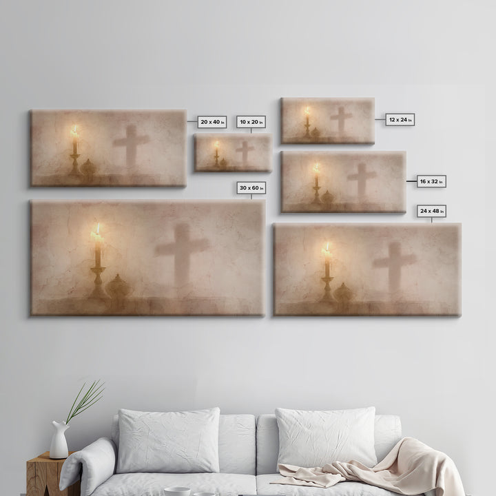Cross Of Light – Framed Canvas Print – Christian Wall Art – Christian Art Canvas – Christian Christmas Art – Christian Decorations – Christ