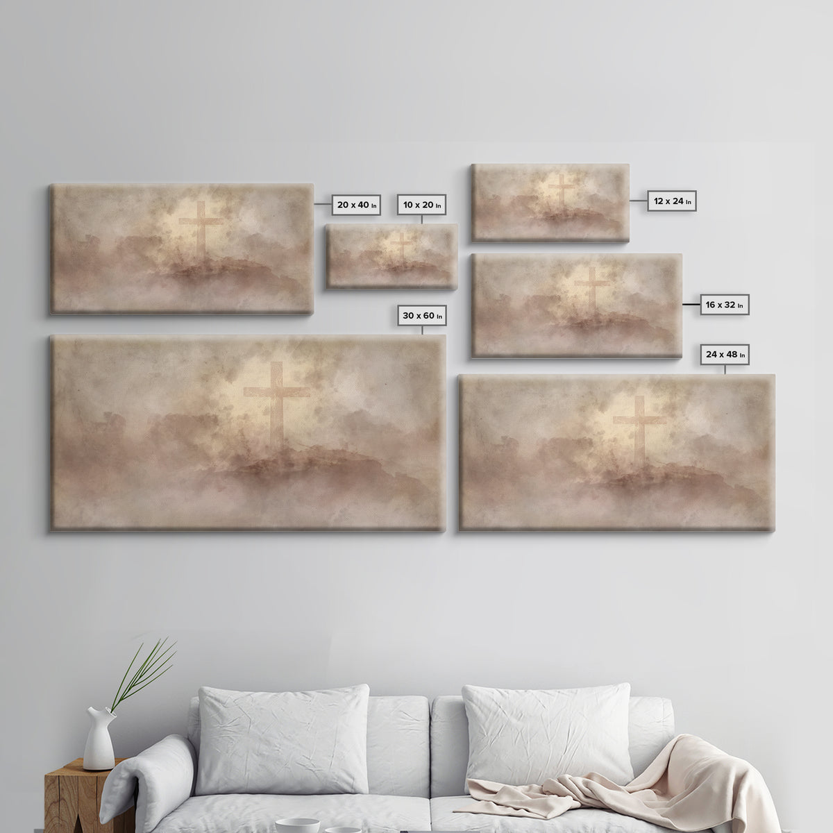 Cross Of Hope – Framed Canvas Print – Christian Wall Art – Christian Art Canvas – Christian Art – Christian Decor