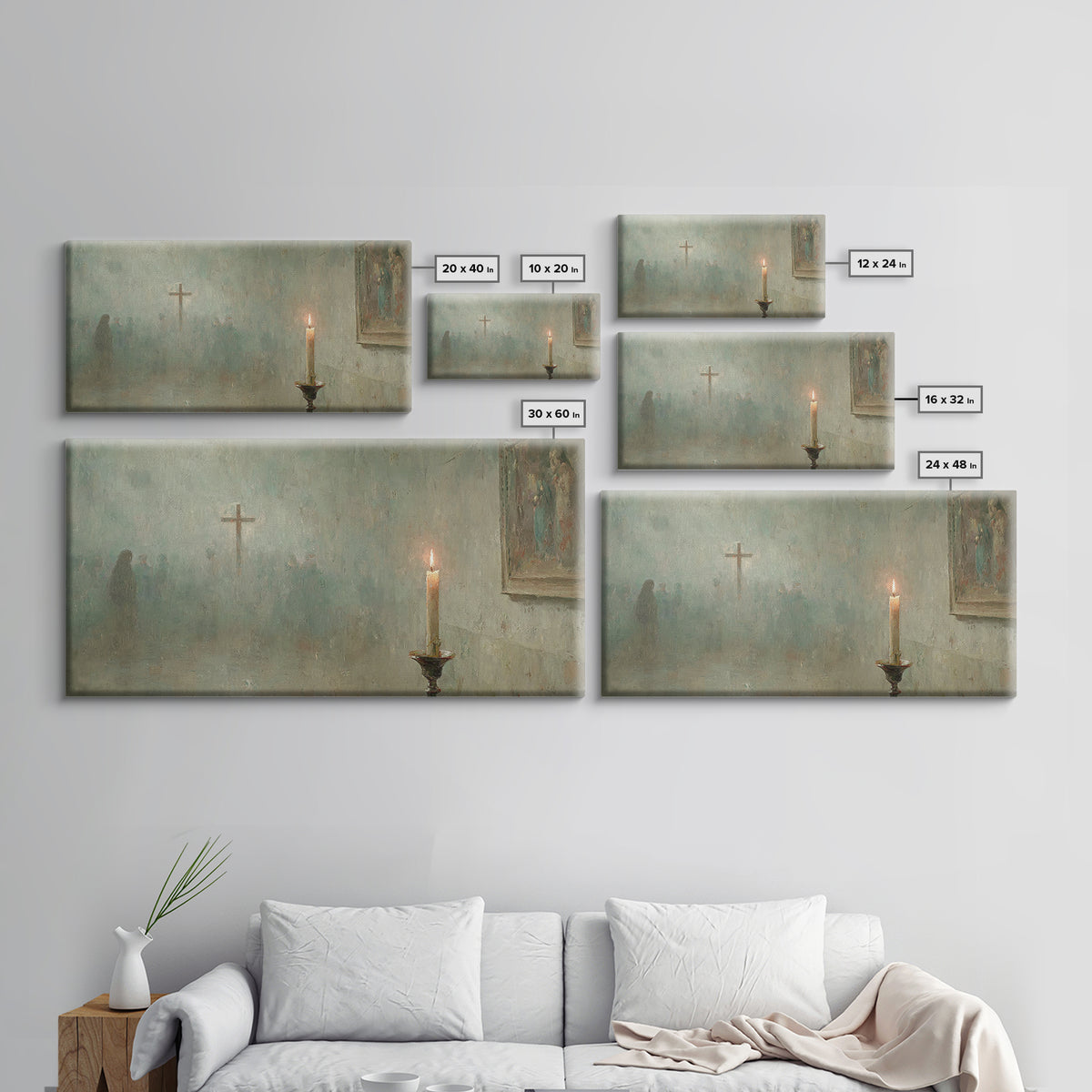 Silent Chapel Prayer – Framed Canvas Print – Christian Wall Art – Christian Art Canvas – Christian Paintings – Vintage Christian Art – Chri