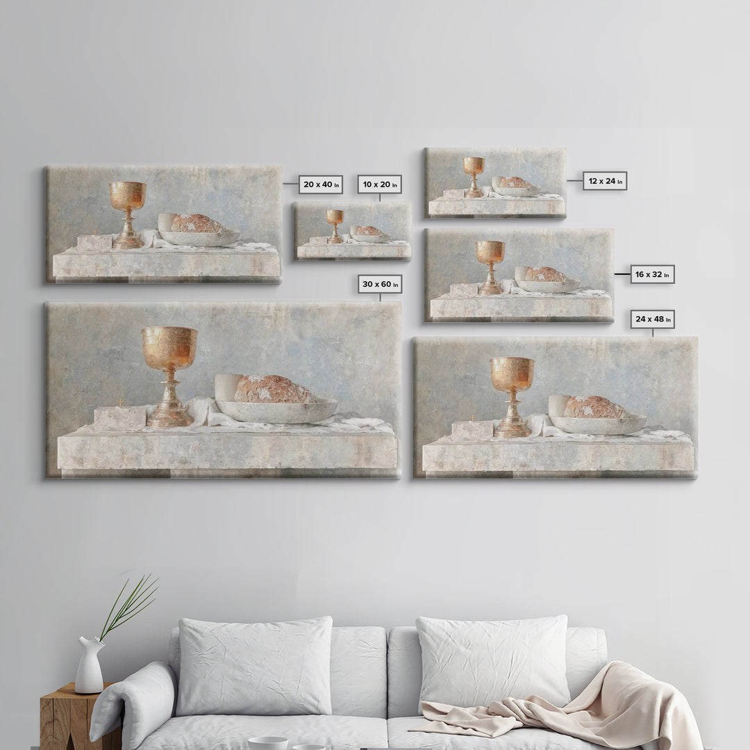 Bread Of Grace – Framed Canvas Print – Christian Wall Art – Christian Art Canvas – Christian Art – Minimalist Christian Art