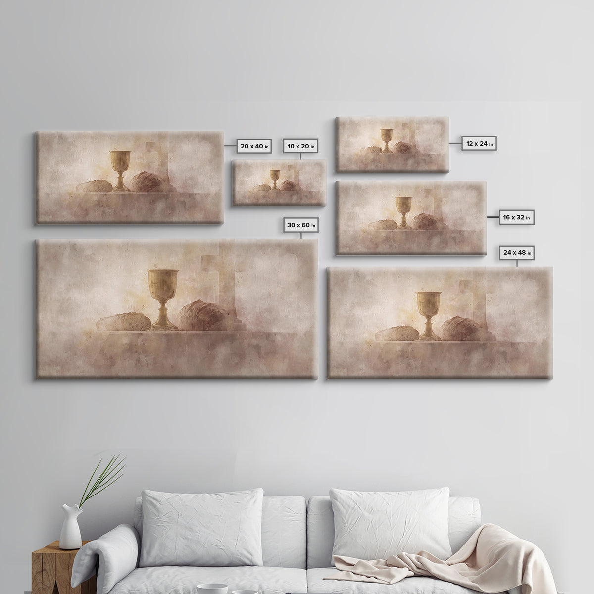 Holy Table Light – Framed Canvas Print – Christian Art Canvas – Christian Painting – Christian Wall Art – Christian Art