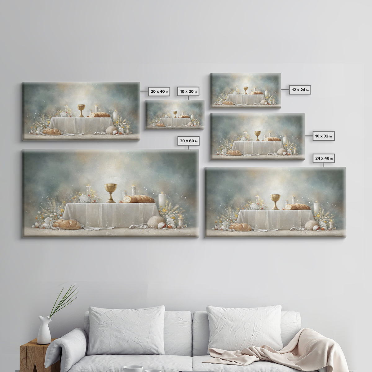 Eternal Feast Glow – Framed Canvas Print – Christian Wall Art – Christian Art – Christian Art Canvas – Christian Decor