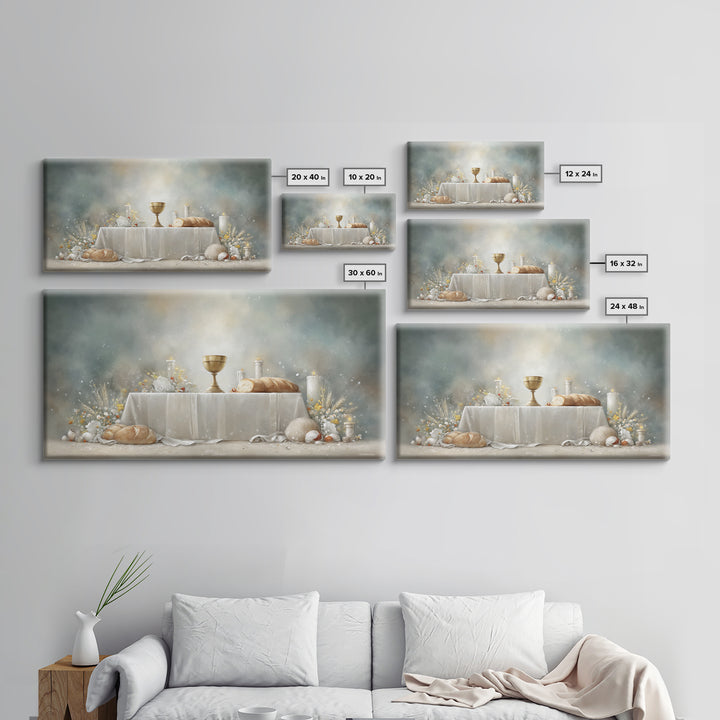Eternal Feast Glow – Framed Canvas Print – Christian Wall Art – Christian Art – Christian Art Canvas – Christian Decor