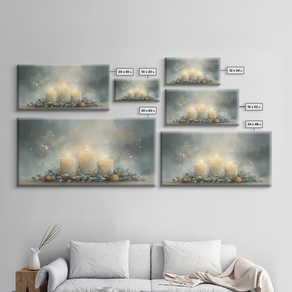 Advent Star Glow – Framed Canvas Print – Christmas Art – Christian Christmas Decor – Christian Art Canvas – Christmas Wall Art – Christmas