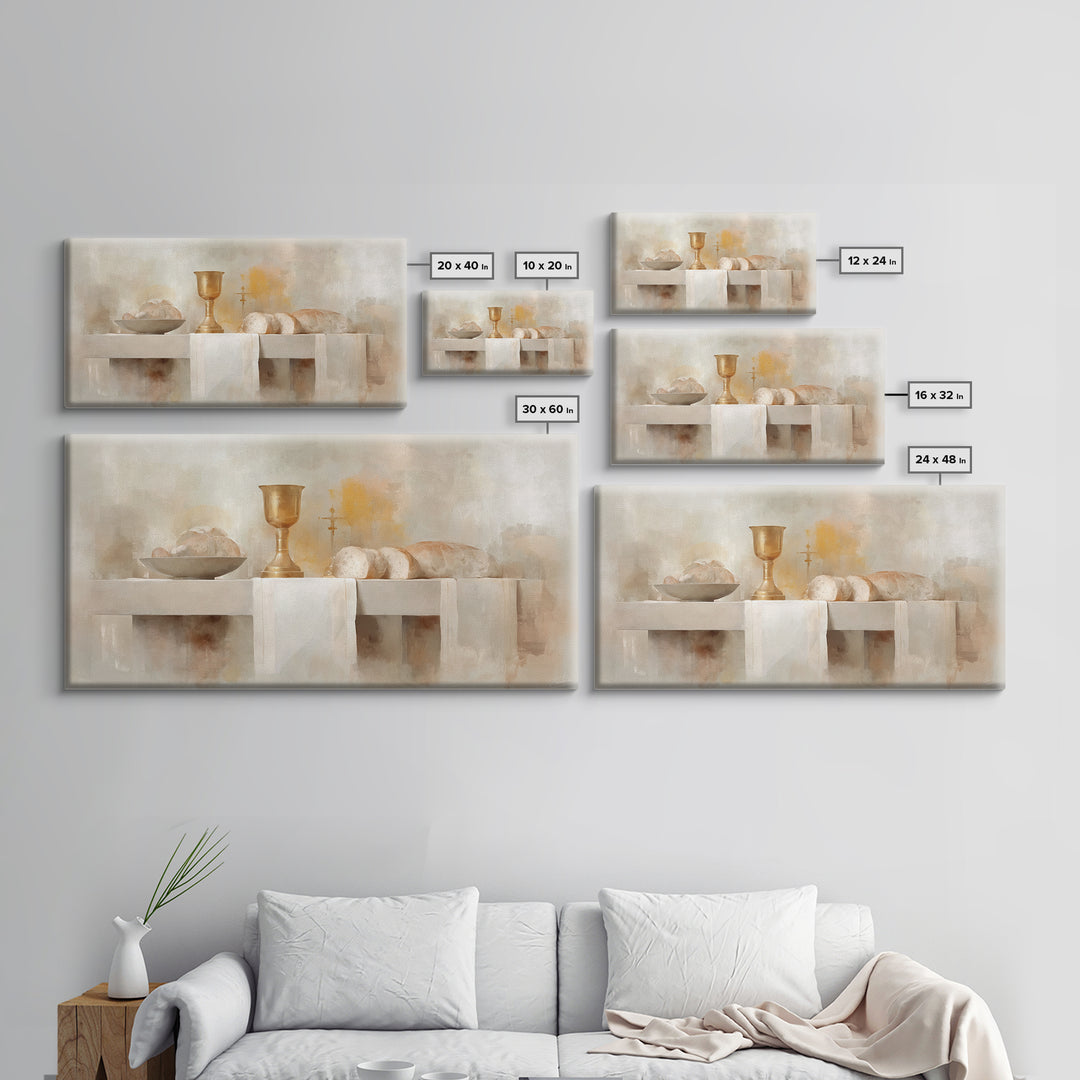 Blessed Table Offering – Framed Canvas Print – Christian Art Canvas – Christian Wall Art – Christian Art – Christian Painting
