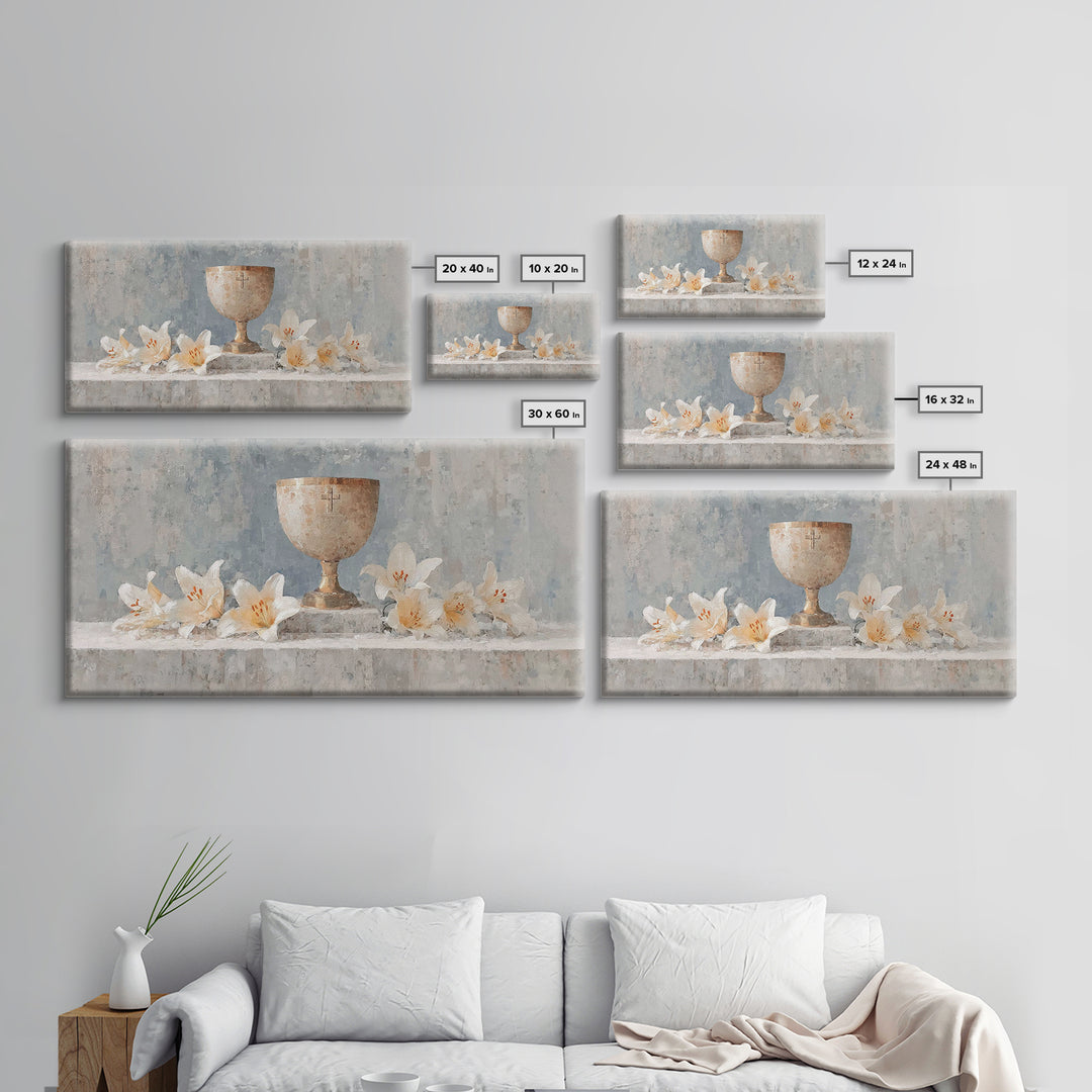 Lily Sanctuary - Framed Canvas Print - Christian Wall Art - Christian Art Canvas - Minimalist Christian Art - Subtle Christian Art - Christ