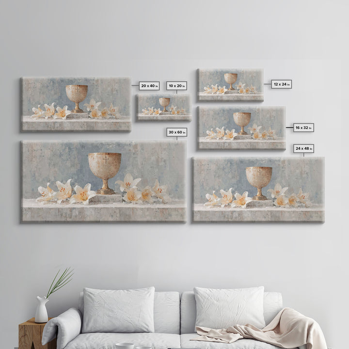 Lily Sanctuary - Framed Canvas Print - Christian Wall Art - Christian Art Canvas - Minimalist Christian Art - Subtle Christian Art - Christ