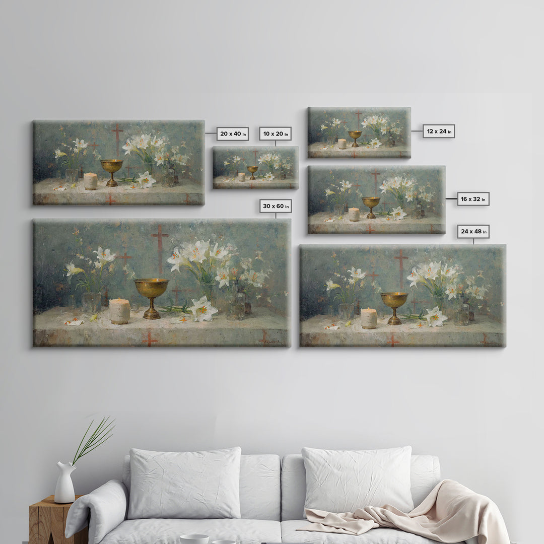Table Of Reverence - Framed Canvas Print - Christian Wall Art - Christian Art Canvas - Vintage Christian Painting - Christian Art Gift - Ch