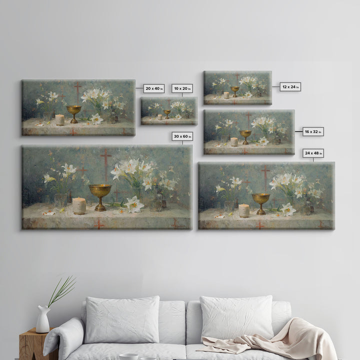Table Of Reverence - Framed Canvas Print - Christian Wall Art - Christian Art Canvas - Vintage Christian Painting - Christian Art Gift - Ch