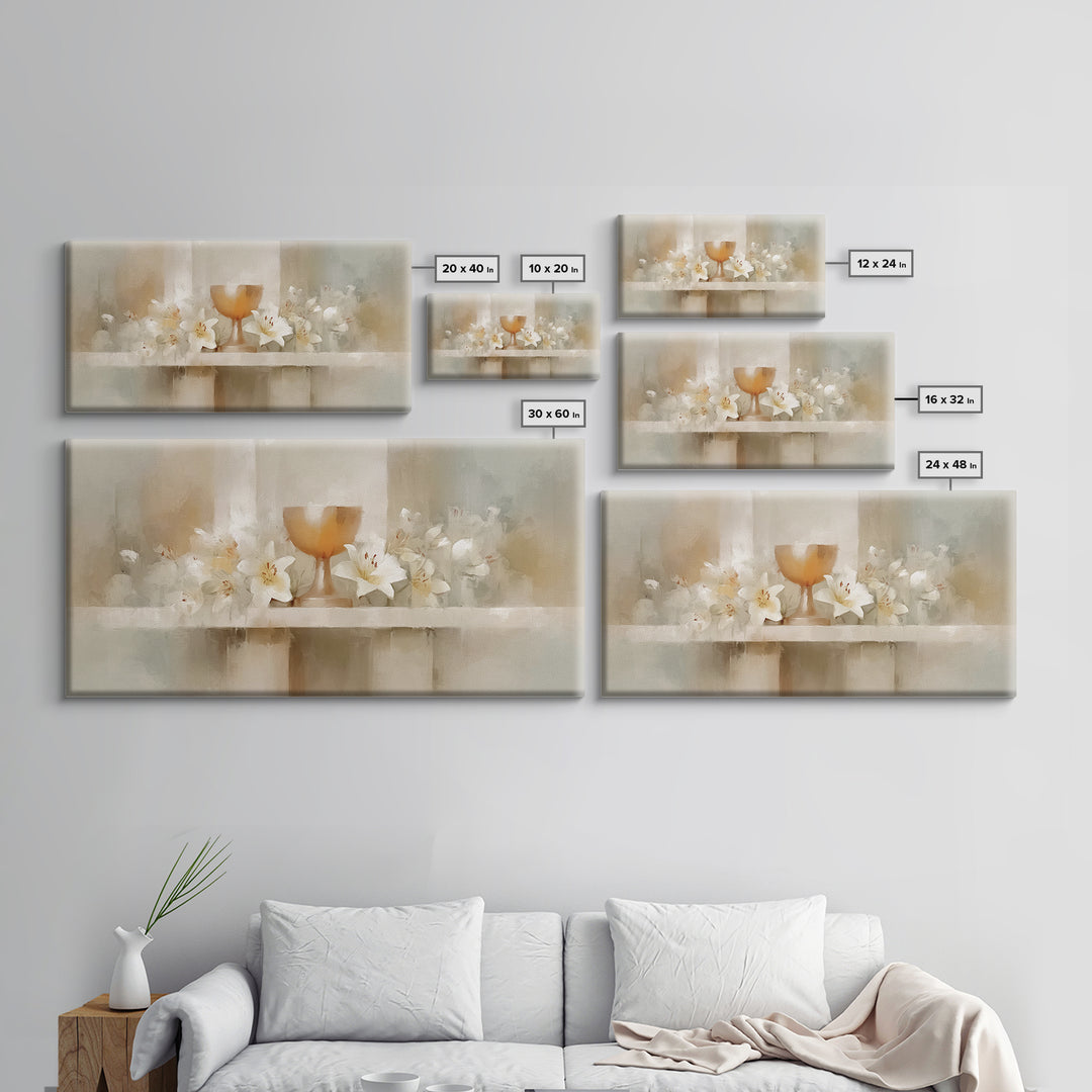 Radiant Communion - Framed Canvas Print - Christian Wall Art - Christian Art Canvas - Abstract Christian Art - Christian Painting - Unique