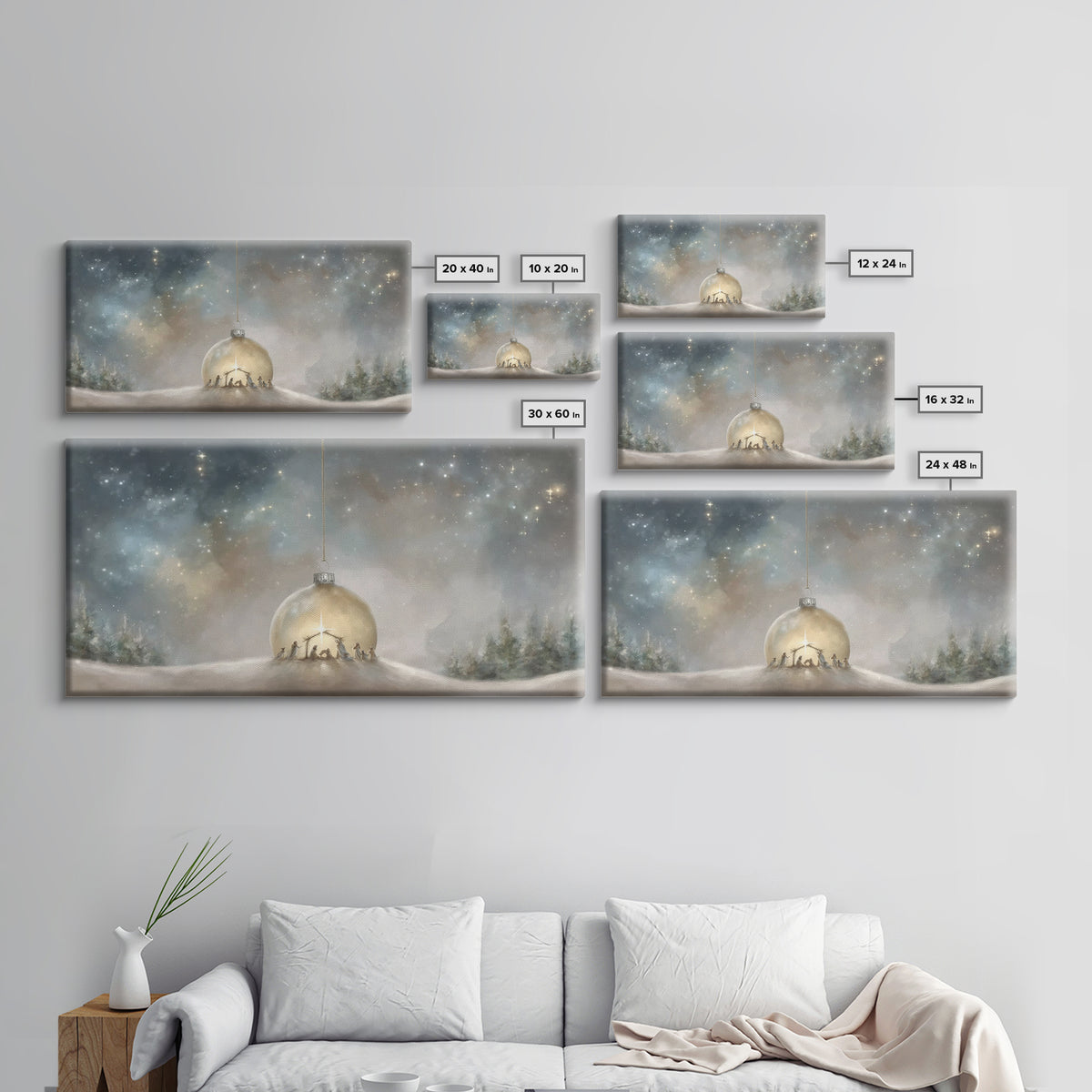 Star Of Bethlehem – Framed Canvas Print – Christian Christmas Art – Christmas Wall Art – Christian Art Canvas – Framed Christmas Art – Chri