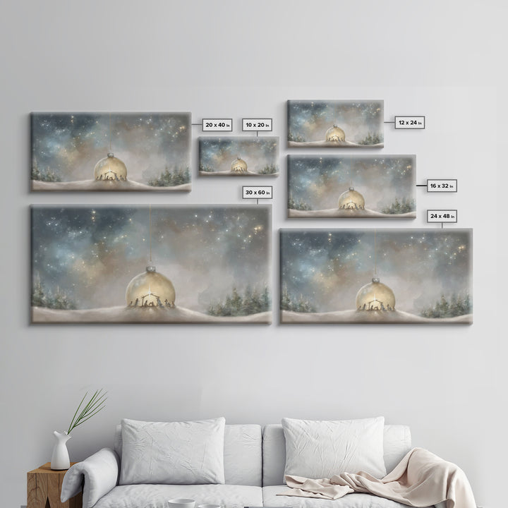 Star Of Bethlehem – Framed Canvas Print – Christian Christmas Art – Christmas Wall Art – Christian Art Canvas – Framed Christmas Art – Chri