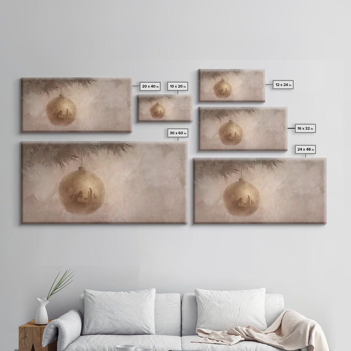 Bethlehem Light – Framed Canvas Print – Christmas Wall Art – Christian Christmas Art – Christian Art Prints – Christian Christmas Decor – F