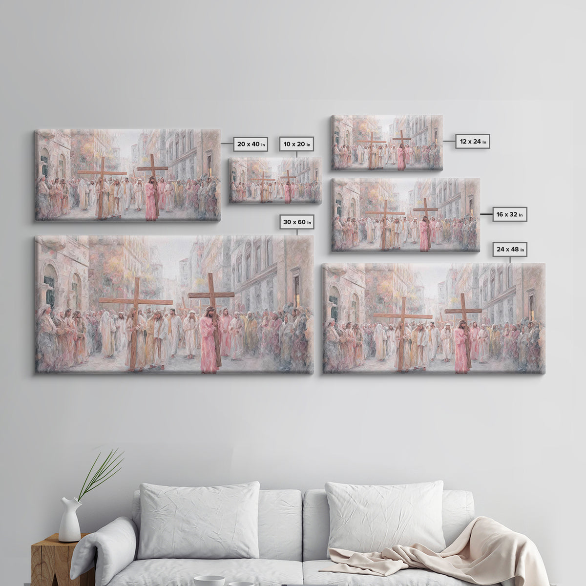 Procession Of Faith – Framed Canvas Print – Christian Wall Art – Christian Art Canvas – Christian Painting – Christian Art Print – Large Ch