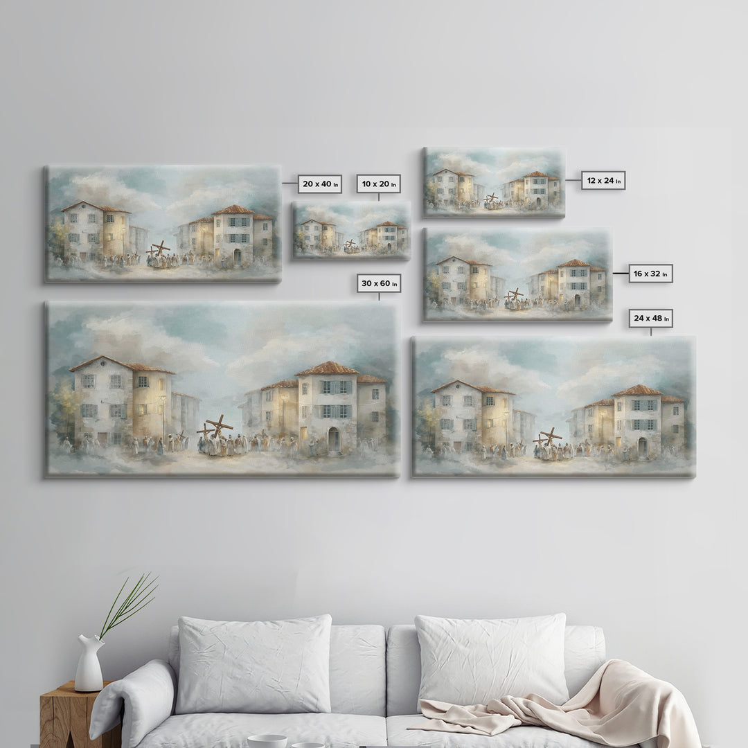 Crossroads Light – Framed Canvas Print – Christian Art Canvas – Christian Painting – Modern Christian Art – Christian Wall Art – Large Chri