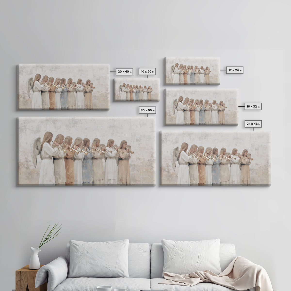 Heavenly Chorus – Framed Canvas Print – Christian Art Canvas – Christian Wall Art – Christian Paintings – Christmas Art Prints – Christian
