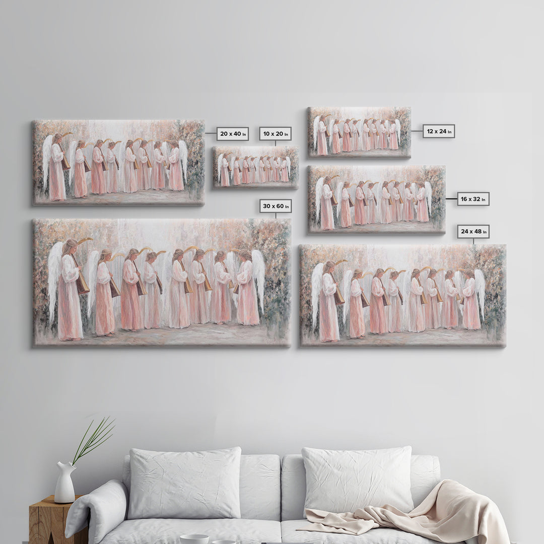 Glory Of Heaven – Framed Canvas Print – Christian Christmas Art – Christian Art Canvas – Framed Christian Art – Christmas Art Framed – Chri
