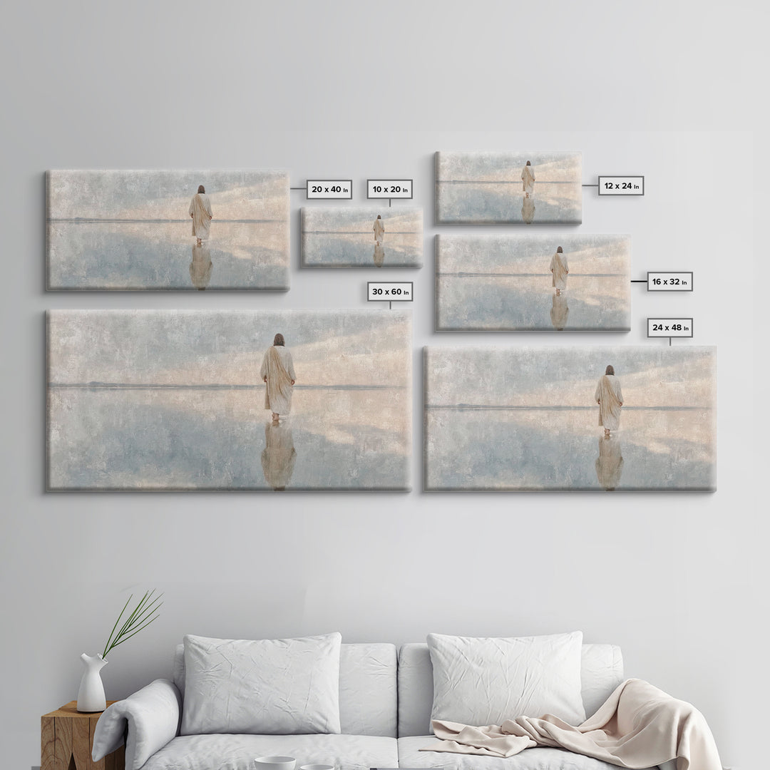 Path Of Grace | Framed Canvas Print | Christian Wall Art | Christian Art | Modern Christian Painting | Jesus Canvas Art | Christian Art Can