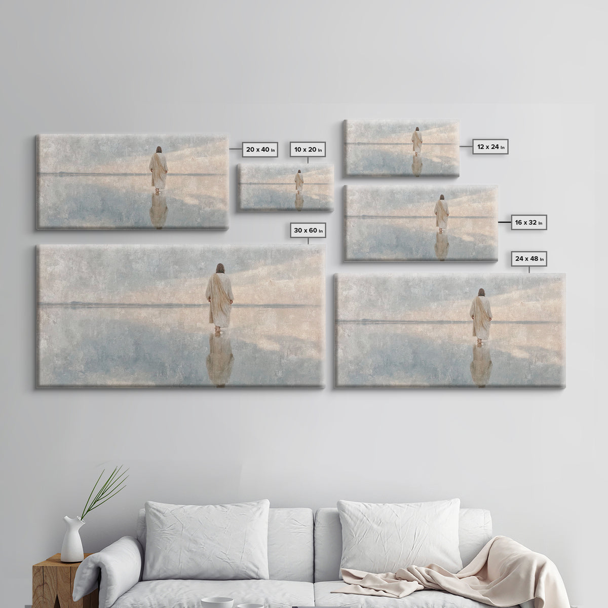 Path Of Grace | Framed Canvas Print | Christian Wall Art | Christian Art | Modern Christian Painting | Jesus Canvas Art | Christian Art Can