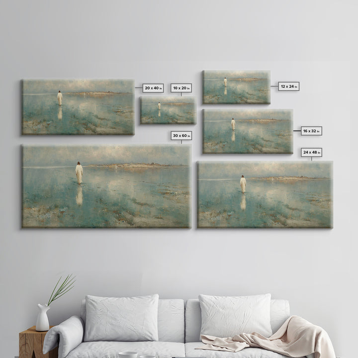 Light Of Hope, Framed Canvas Print, Christian Art Canvas, Jesus Painting, Vintage Christian Art, Christian Wall Art, Large Christian Painti