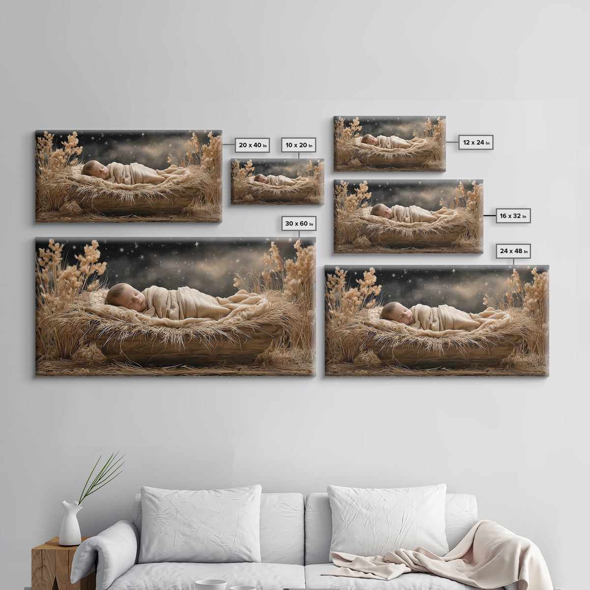 Holy Reflection, Framed Canvas Print, Christian Wall Art, Jesus Canvas Art, Moody Christian Art, Christian Art Work, Modern Christian Paint