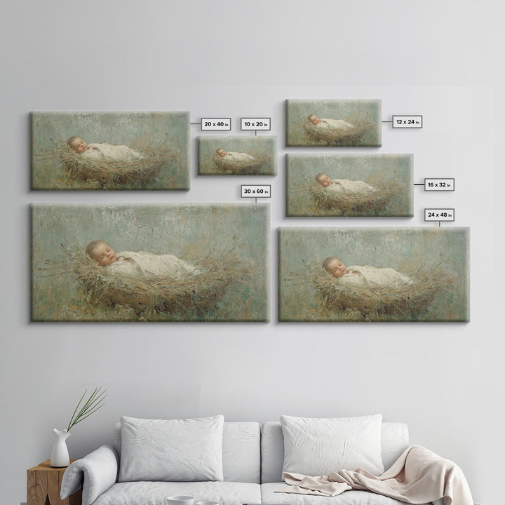 Silent Holy Rest – Framed Canvas Print – Christian Art Canvas – Christmas Wall Art – Jesus Painting – Christian Decorations – Modern Christ