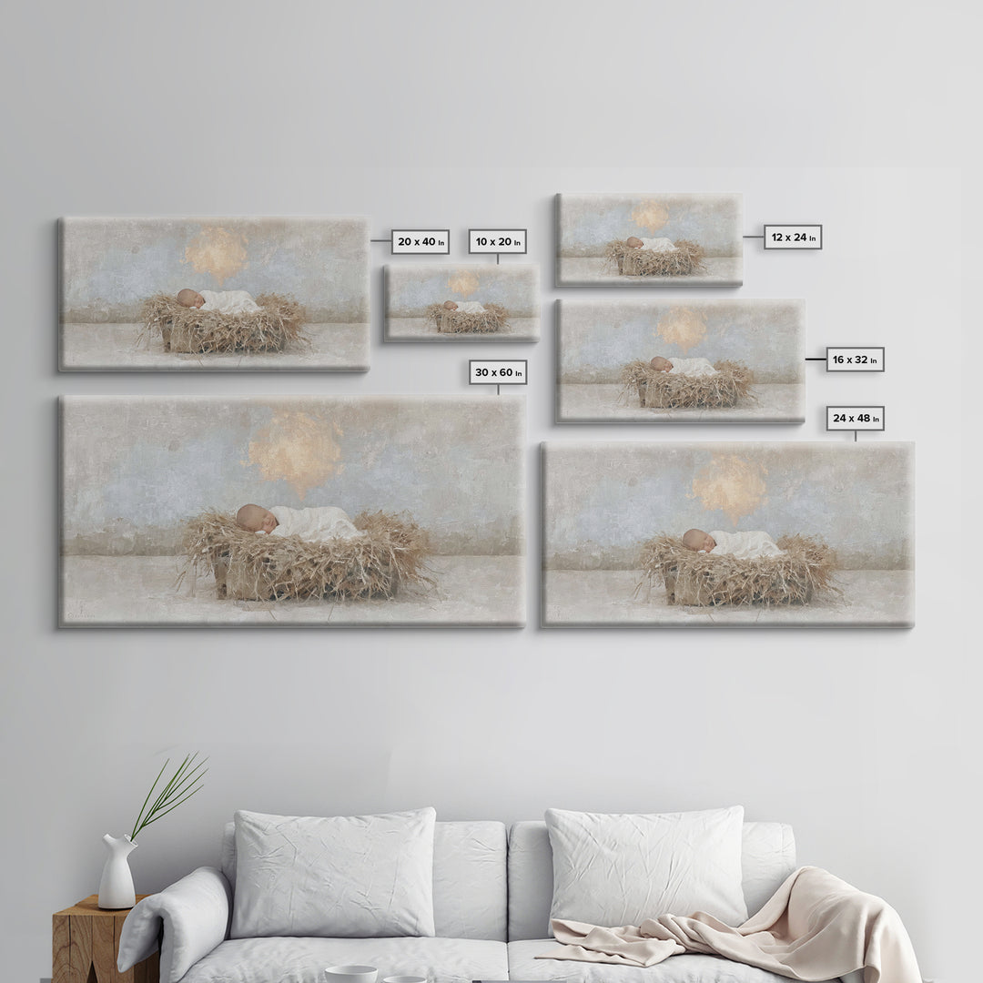 Star Of Mercy – Framed Canvas Print – Christian Christmas Art – Jesus Painting – Christian Wall Art – Christmas Canvas Wall Art – Christian