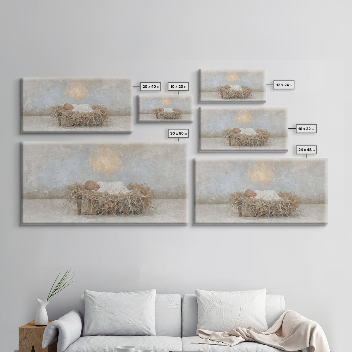 Star Of Mercy – Framed Canvas Print – Christian Christmas Art – Jesus Painting – Christian Wall Art – Christmas Canvas Wall Art – Christian
