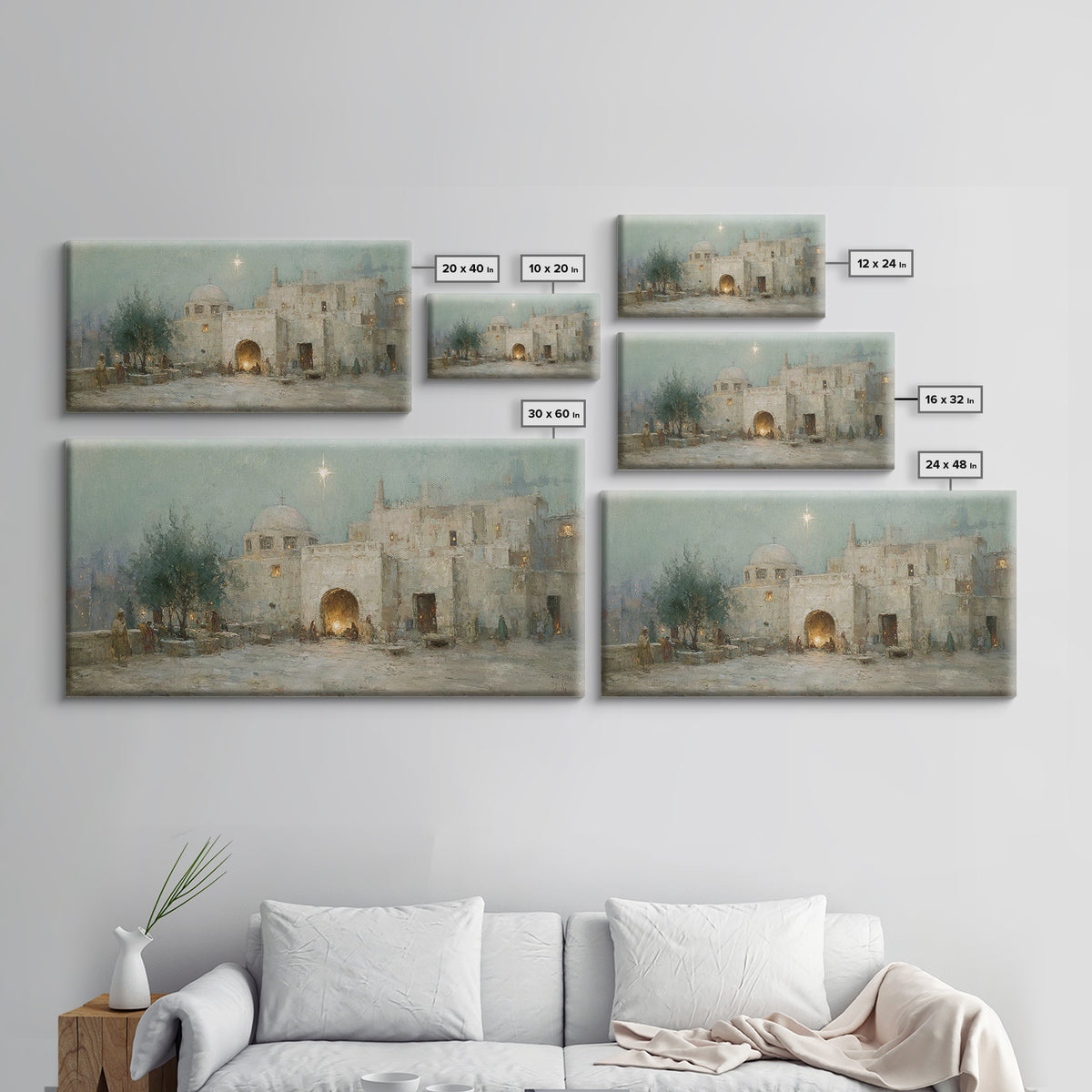 Bethlehem Light | Framed Canvas Print | Christian Wall Art | Christian Art Canvas | Christmas Art | Christian Christmas Decor