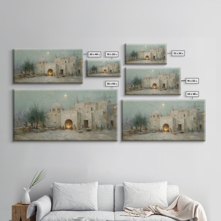 Bethlehem Light | Framed Canvas Print | Christian Wall Art | Christian Art Canvas | Christmas Art | Christian Christmas Decor