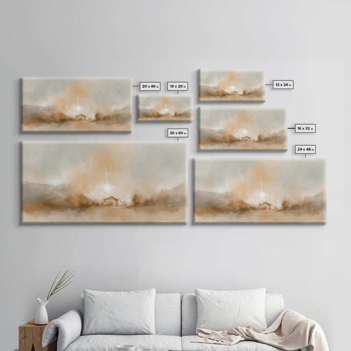Star Of Peace - Framed Canvas Print - Christian Art Canvas - Christmas Wall Art - Jesus Christmas Art - Christian Decor