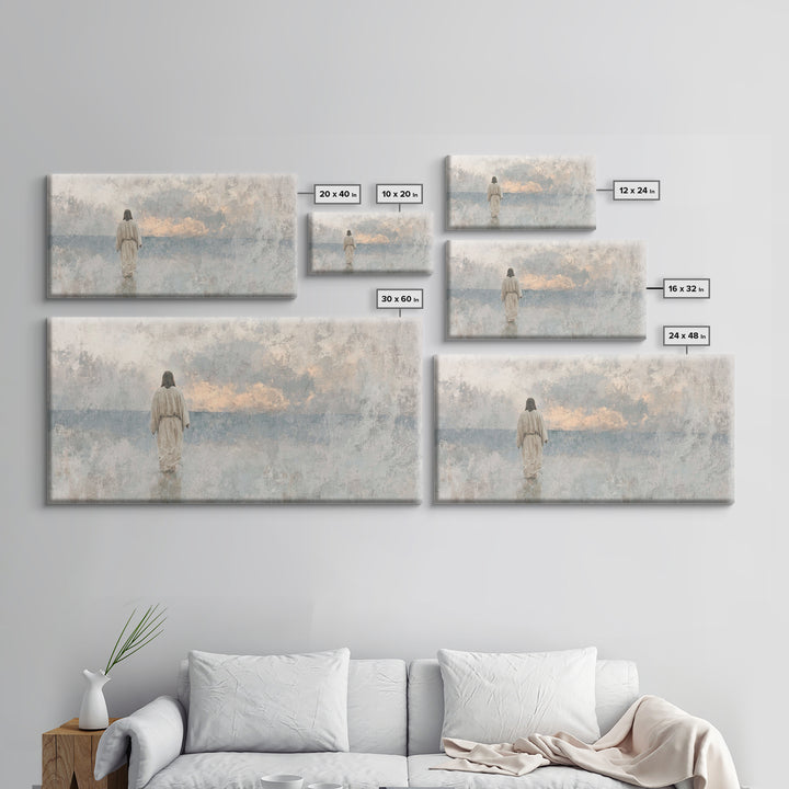 Dawn Of Mercy, Framed Canvas Print, Jesus Painting, Christian Wall Art, Christian Art Canvas, Subtle Christian Art, Christmas Art Prints