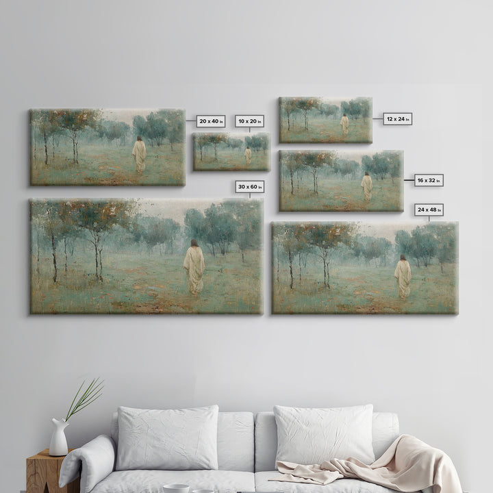 Majestic Calm, Framed Canvas Print, Christian Wall Art, Large Jesus Painting, Christian Art Canvas, Modern Christian Painting, Christmas Ar