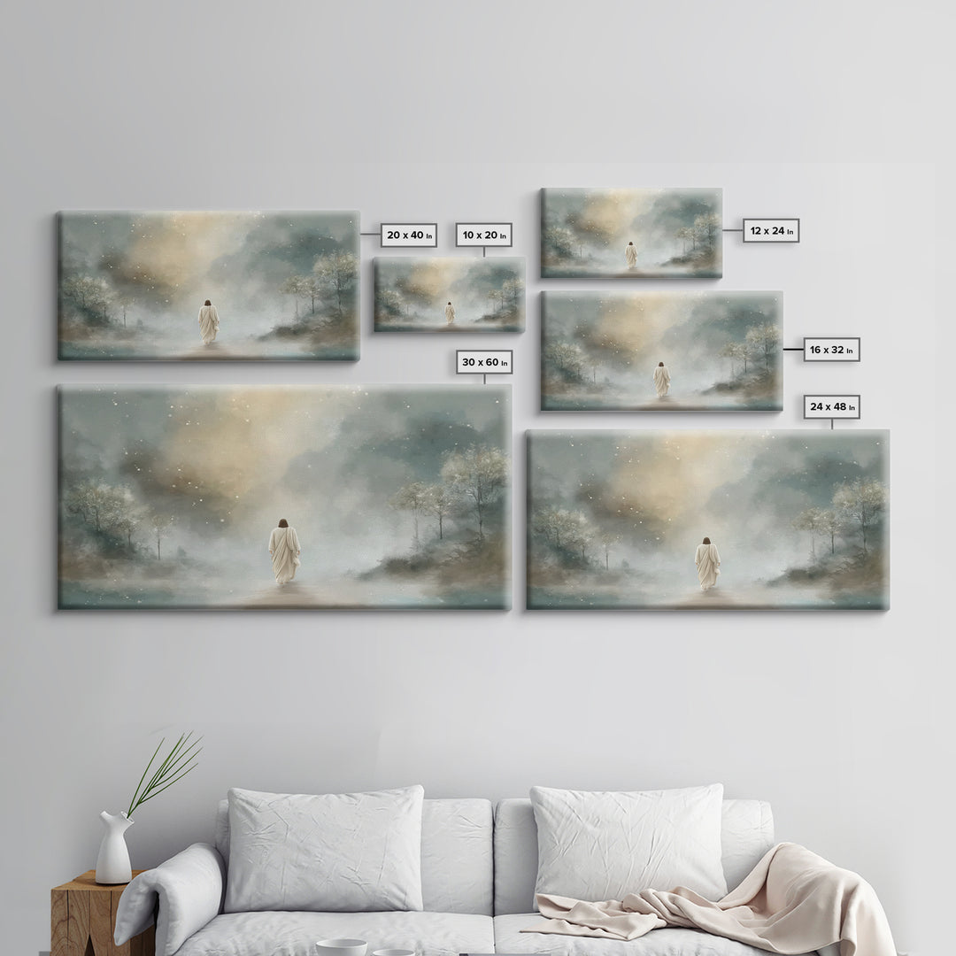 Sacred Horizon, Framed Canvas Print, Jesus Art Print, Christian Wall Art, Modern Christian Art, Christian Christmas Art, Christian Art Canv