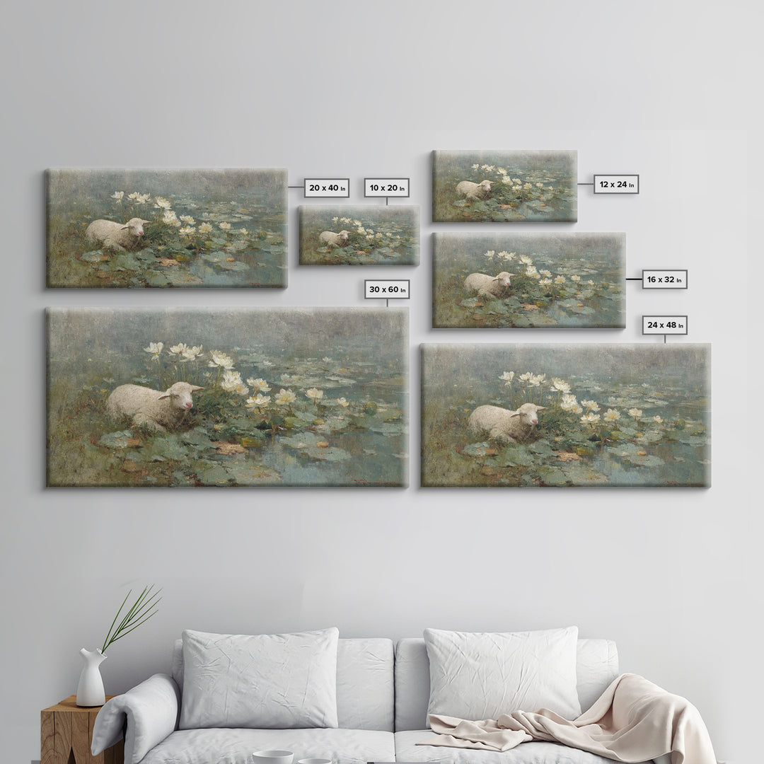 Pasture Of Hope – Framed Canvas Print – Christian Art Canvas – Christian Art Print – Christian Wall Art – Subtle Christian Art – Christian