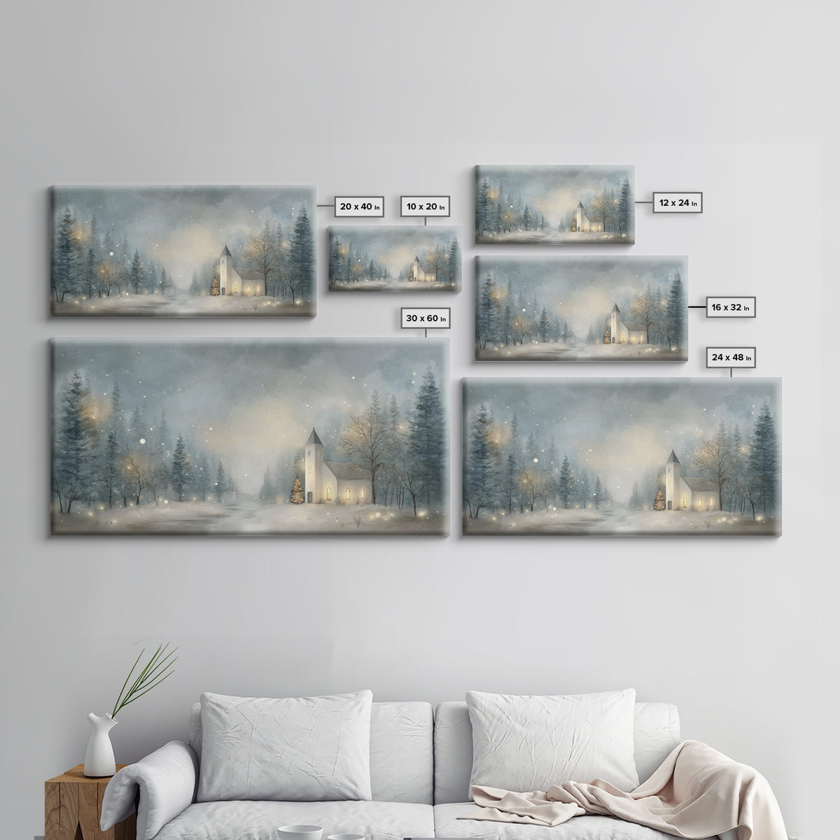 Winter Sanctuary – Framed Canvas Print – Christmas Art – Christian Wall Art – Christmas Canvas Wall Art – Framed Christmas Art – Christian