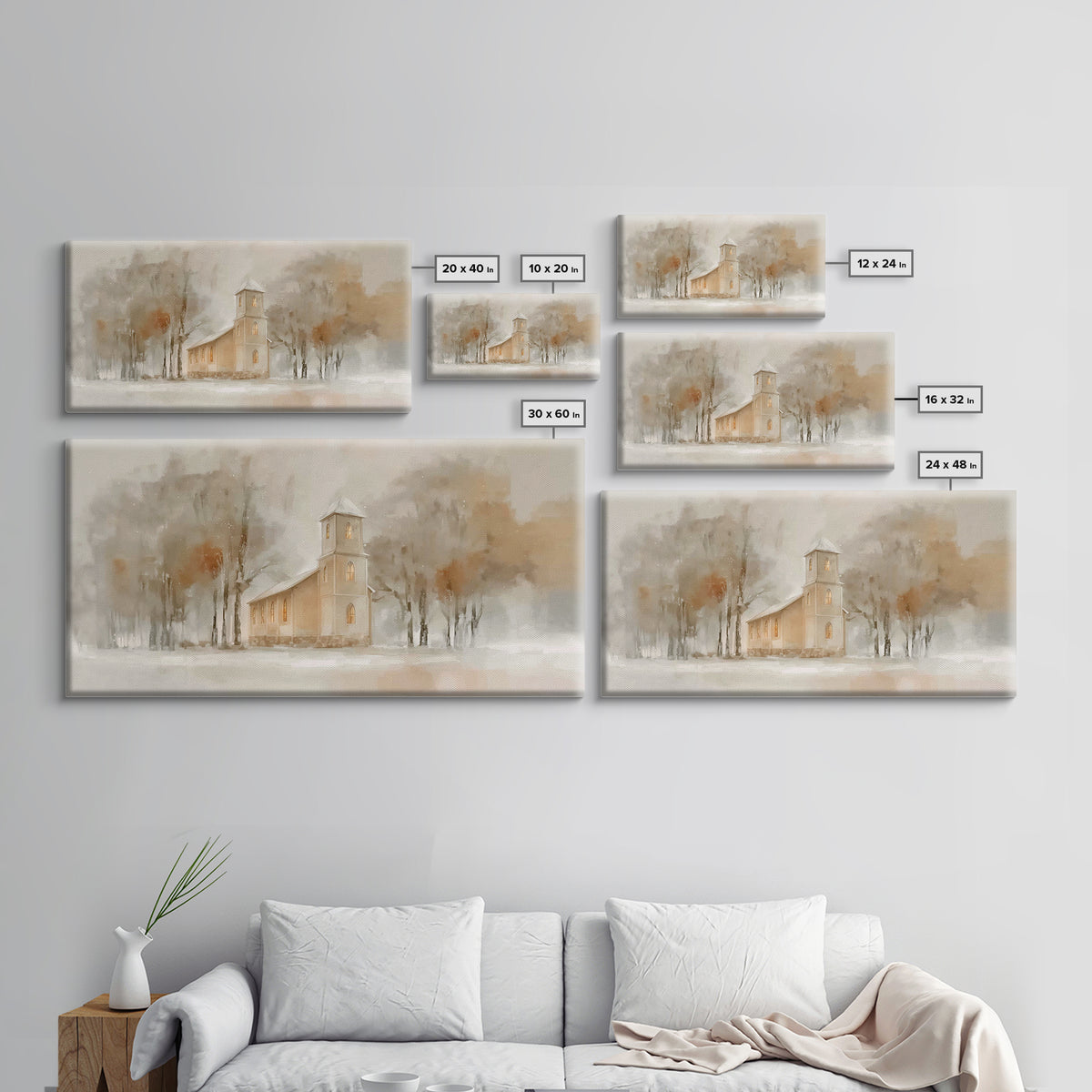 Holy Twilight – Framed Canvas Print – Christian Wall Art – Christmas Art Prints – Christian Art Canvas – Moody Christmas Art – Christian Ch