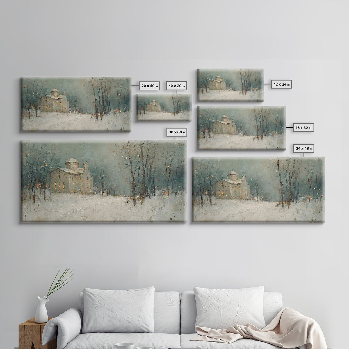 Silent Parish – Framed Canvas Print – Christian Art Print – Christmas Art – Christian Wall Art – Subtle Christian Art – Christian Decoratio
