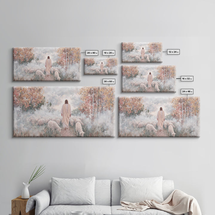 The Good Shepherd – Framed Canvas Print – Jesus Painting – Christian Wall Art – Christian Art Canvas – Christian Art Print – Christian Gift