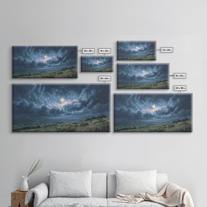 Star Of Bethlehem – Framed Canvas Print – Christian Christmas Art – Christian Wall Art – Jesus Painting – Christmas Canvas Wall Art