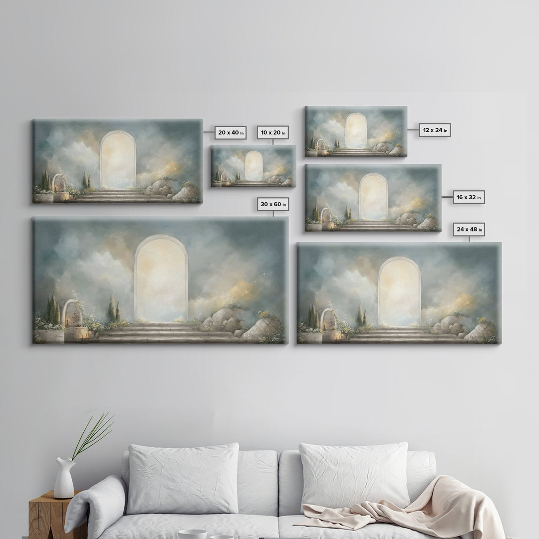 Heaven’s Gate – Framed Canvas Print – Christian Art Canvas – Christian Wall Art – Subtle Christian Art – Christian Decoration – Christian A
